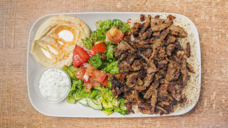 Beef shawarma platter