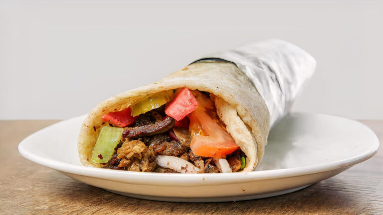 Beef shawarma wrap